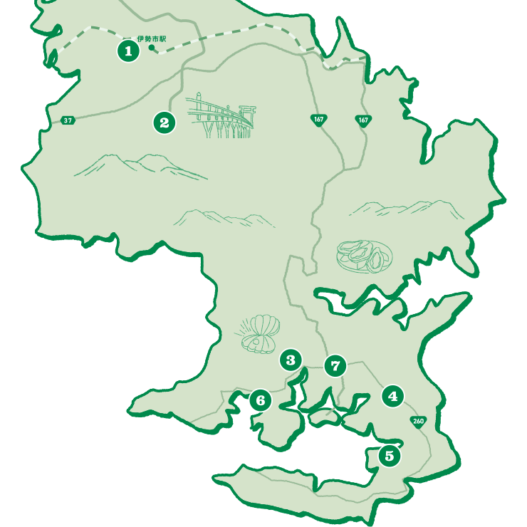 伊勢志摩周辺案内図