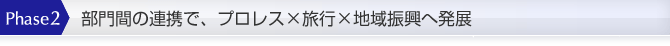 Phase2：部門間の連携で、プロレス×旅行×地域振興へ発展