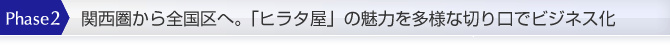 Phase2：関西圏から全国区へ。「ヒラタ屋」の魅力を多様な切り口でビジネス化